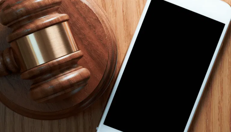 Image: Gavel and Mobile Phone